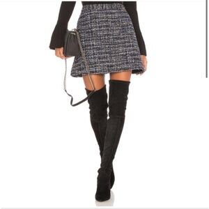 Alice + Olivia Tweed Mini Zip Skirt Size 12